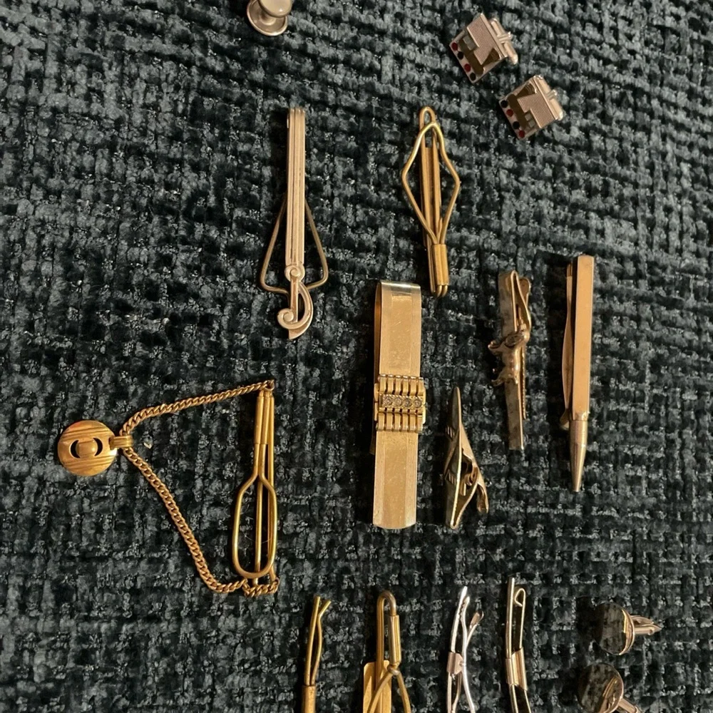 Gold-Tone Men's Tie Clip Bundle - Classic Sleek Design